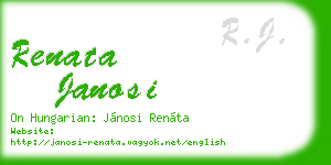 renata janosi business card